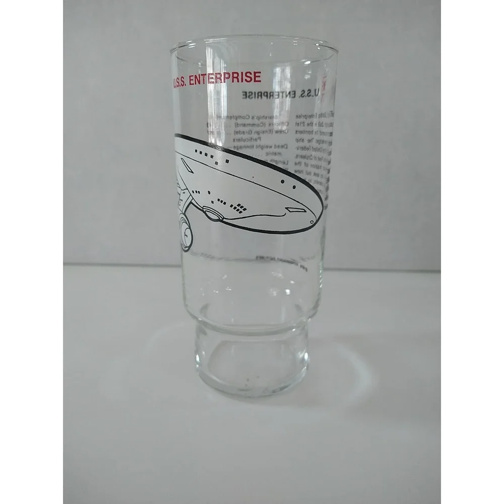Vintage 1970s Star Trek Dr Pepper Glasses Set of 4 Kirk McCoy Enterprise Spock